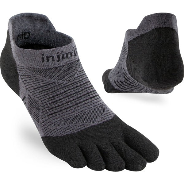 Injinji Run Original Weight No-show 2.0 Schwarz/Grau