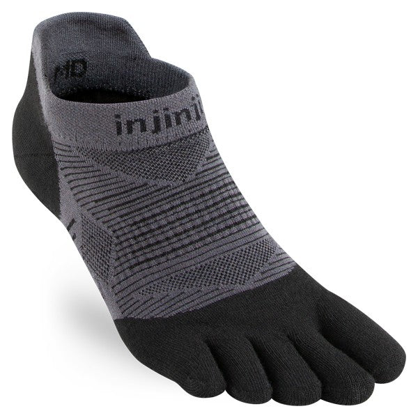 Injinji Run Original Weight No-show 2.0 Schwarz/Grau