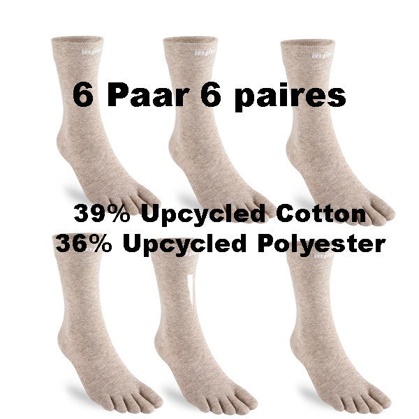 Injinji 6 Paar Liner  Crew Upcycled