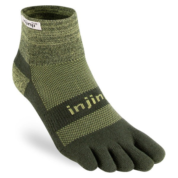Chaussettes Injinji Trail Mini-Crew Toe Herbe