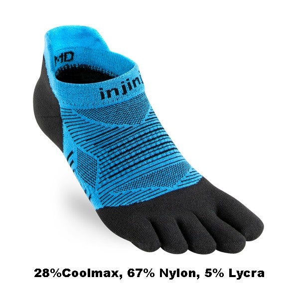 Injinji Run Lightweight No-Show 2.0 Blau/Schwarz