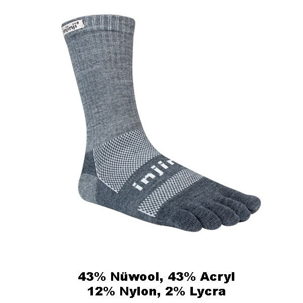 Injinji Outdoor Midweight Crew Nüwool Grau Gr: S+XL