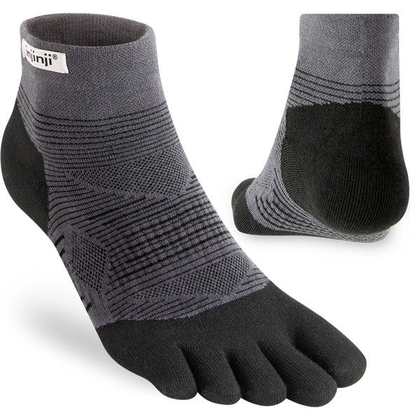 Injinji Run Lightweight Mini-Crew 2.0 Schwarz/Grau