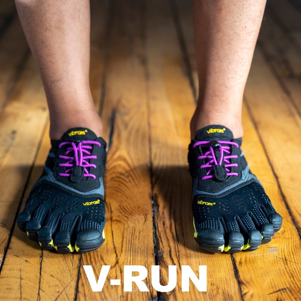 Vibram FiveFingers V-Run Damen  Schwarz/Gelb/Pink