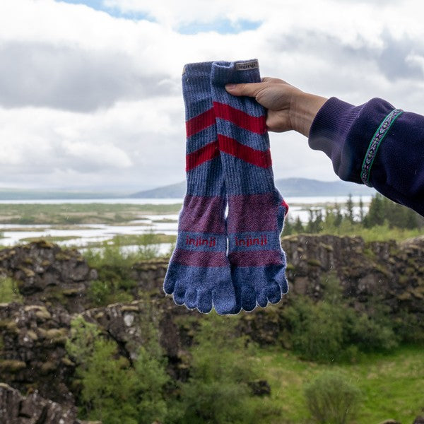 Injinji Outdoor Midweight Crew Nüwool Blau Gr.S