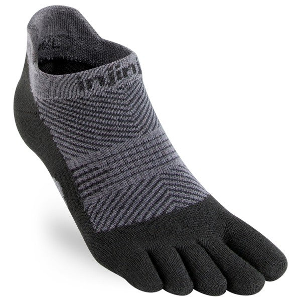 Injinji Run Damen Lightweight No-Show Schwarz/Grau
