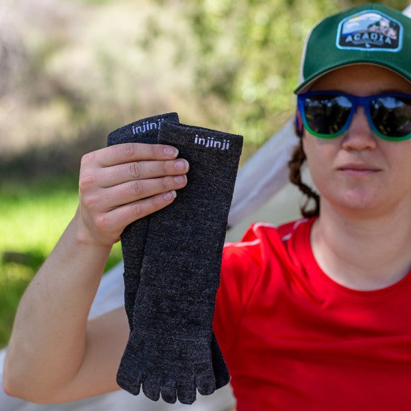 Injinji Liner Crew Wolle- Zehensocken Slate