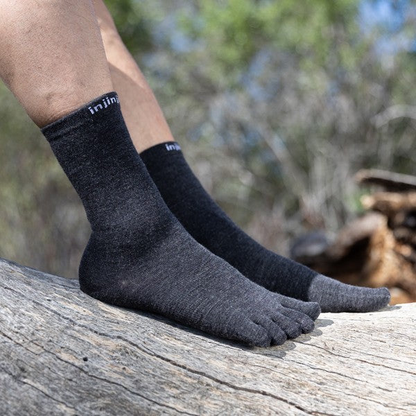 Injinji Liner Crew Wolle- Zehensocken Slate