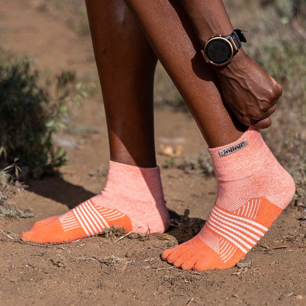 Mini pull Injinji Trail MDW pour femme, couleur géranium