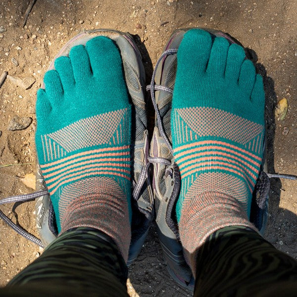Injinji Women's Trail Mini-Crew Tidepool