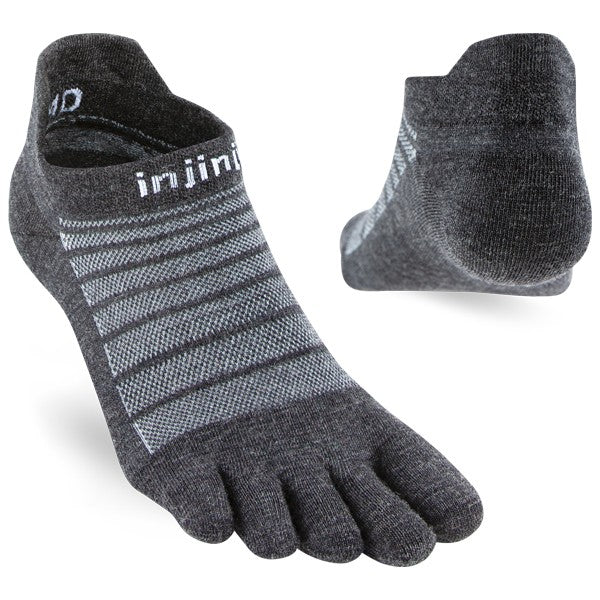Injinji Run Nuwool No-Show - Chaussettes à bout ardoise
