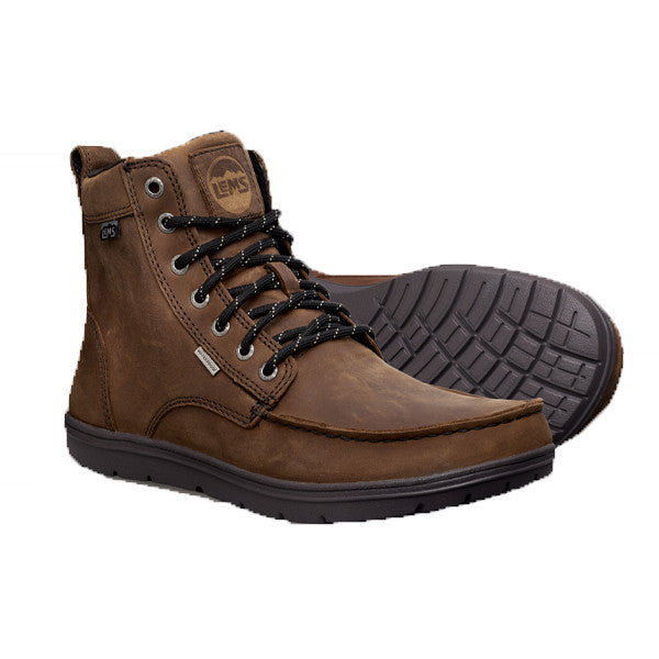 Lems Boulder Boot - Barfussschuhe Waterproof Weathered Umber
