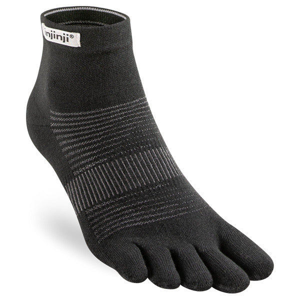 Injinji Run Lightweight Mini-Crew - Zehensocken Schwarz