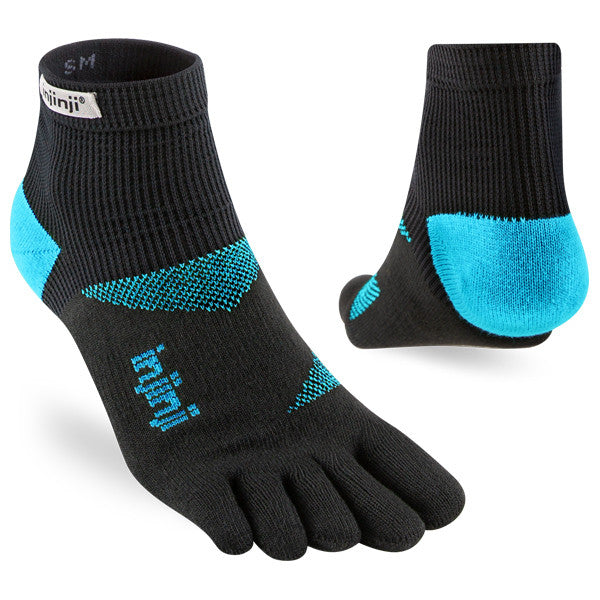 Injinji Training Mini-Crew - Zehensocken Schwarz/Türkis