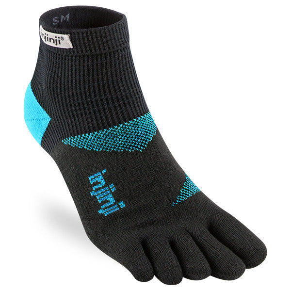 Injinji Training Mini-Crew - Zehensocken Schwarz/Türkis
