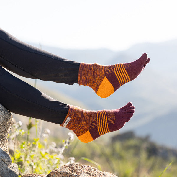 Injinji Damen Trail MIni-Crew  Zehensocken Solar