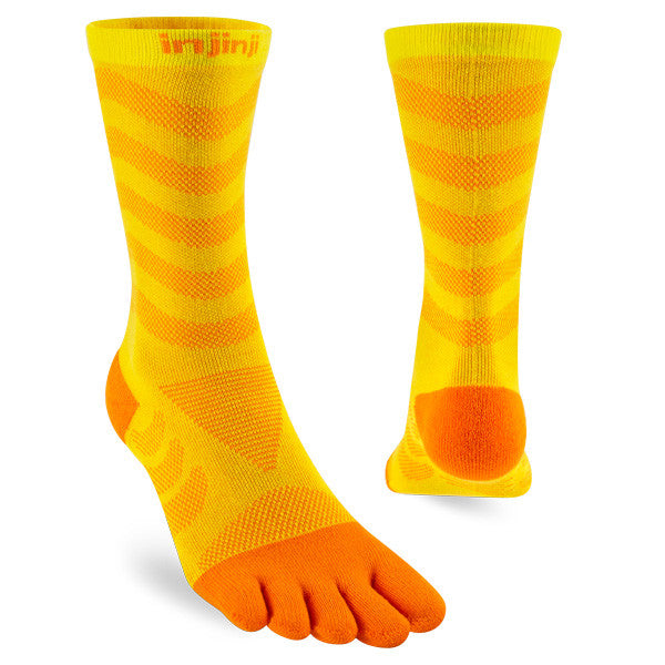 Injinji Women Run Ultra Crew Gelb Orange
