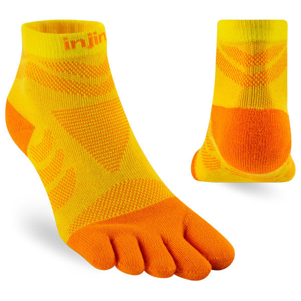Injinji Women Run Ultra Mini-Crew Gelb/Orange