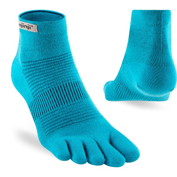Chaussettes Injinji Run LGT Mini-Crew - Bleu Pacifique