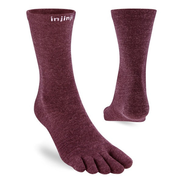 Injinji Liner Crew Wolle- Zehensocken Garnet
