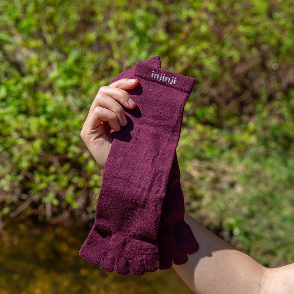 Injinji Liner Crew Wolle- Zehensocken Garnet