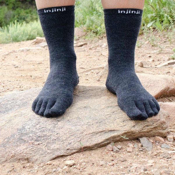 Injinji Liner Crew Wolle- Zehensocken Slate