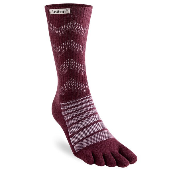Injinji Midweight Crew Wolle- Zehensocken Garnet