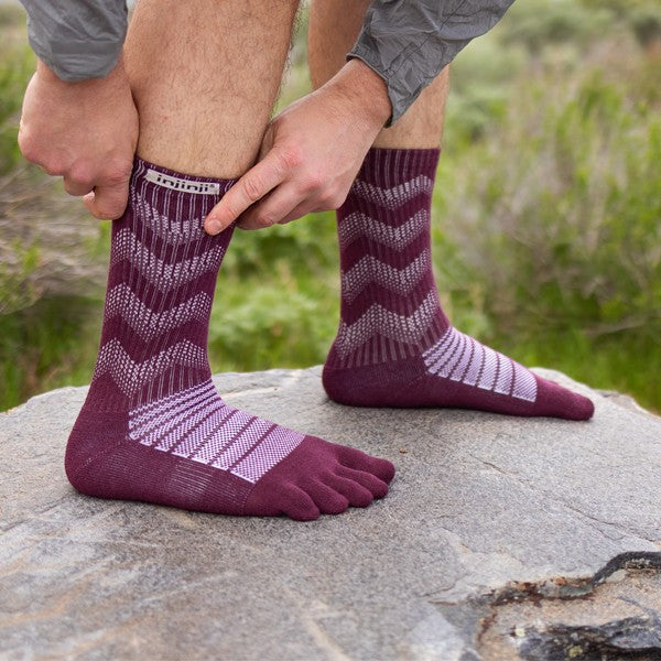 Injinji Midweight Crew Wolle- Zehensocken Garnet