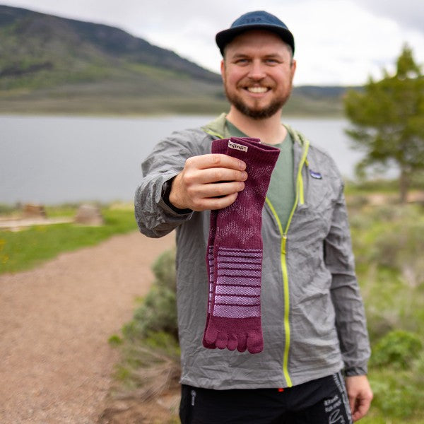 Injinji Midweight Crew Wolle- Zehensocken Garnet