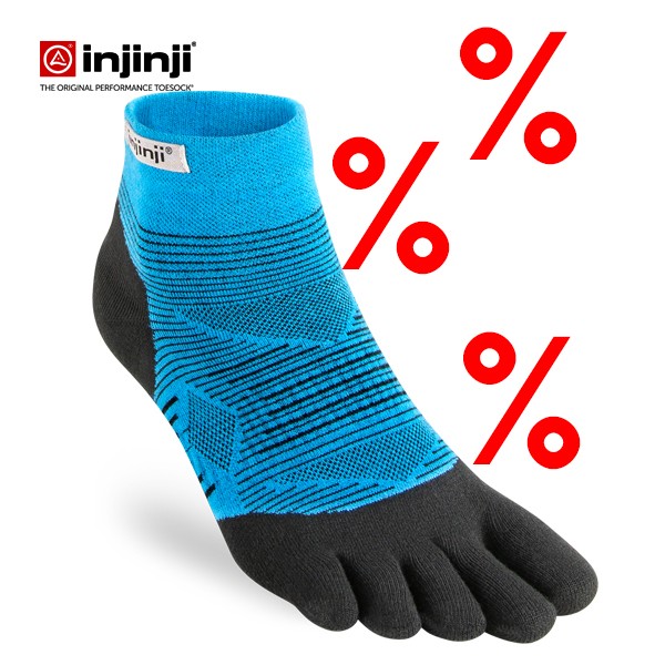 Injinji Run Lightweight  Mini-Crew 2.0 Schwarz/Blau